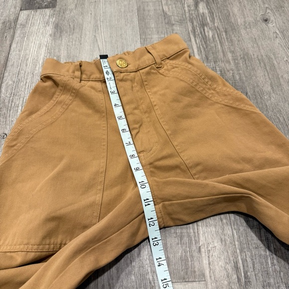 Big Bud Press Tan Work Pants Cotton Twill Straight Leg High Waisted Utility XXS - Picture 8 of 12